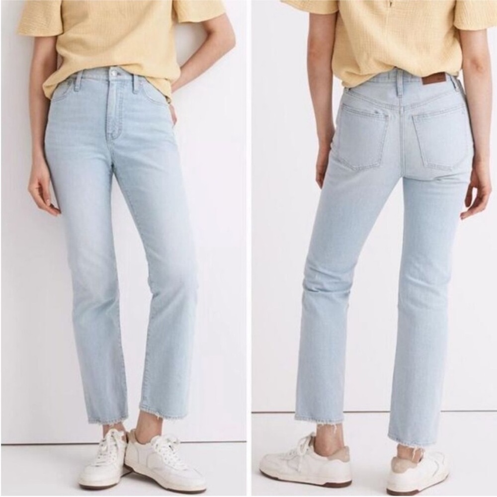 Madewell Blue Ankle Cropped Jeans Demi Boot